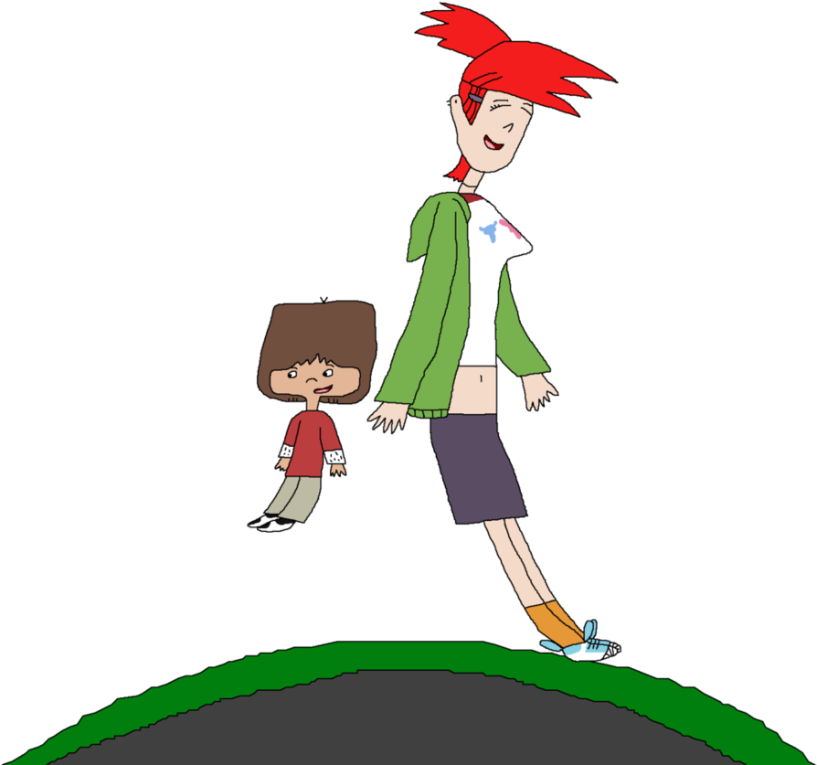 Jumping On The Trampoline By Wildandnaturefan - Cartoon (933x856)