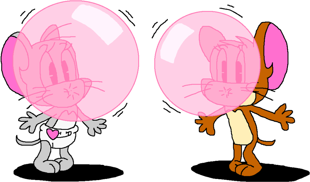 Jerry And Tuffy Bubble Gum Fun By Pokegirlrules - Bubble Gum (1024x619)