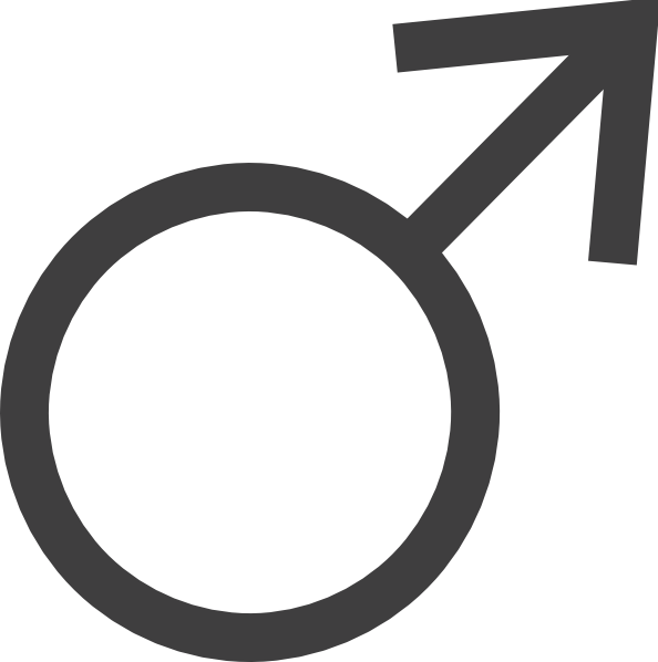 Male Gender Clip Art - Male Symbol Vector (594x598)