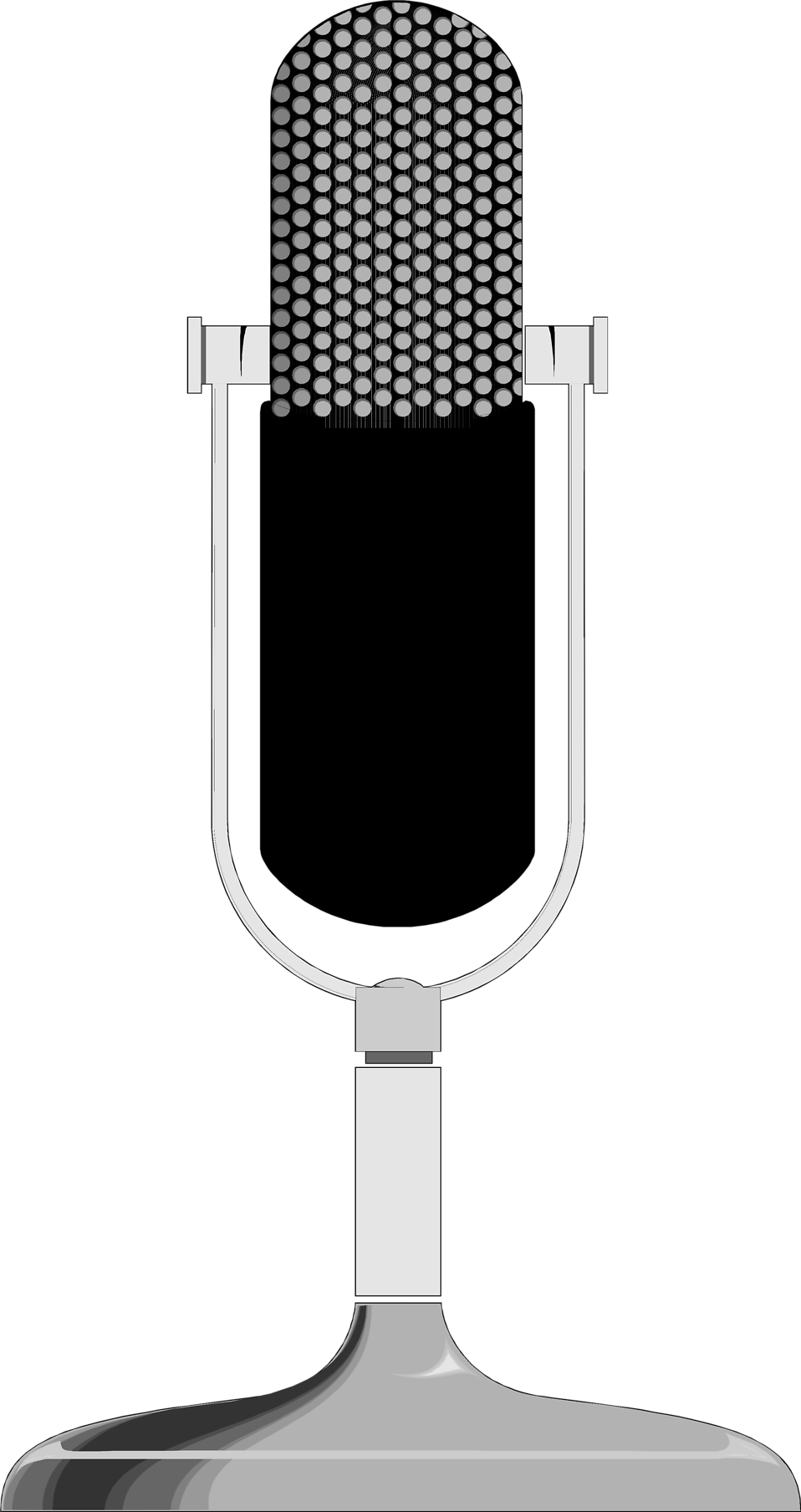 Microphone Clipart Transparent Background - Rap Microphone Drawing Transparent Background (958x1808)
