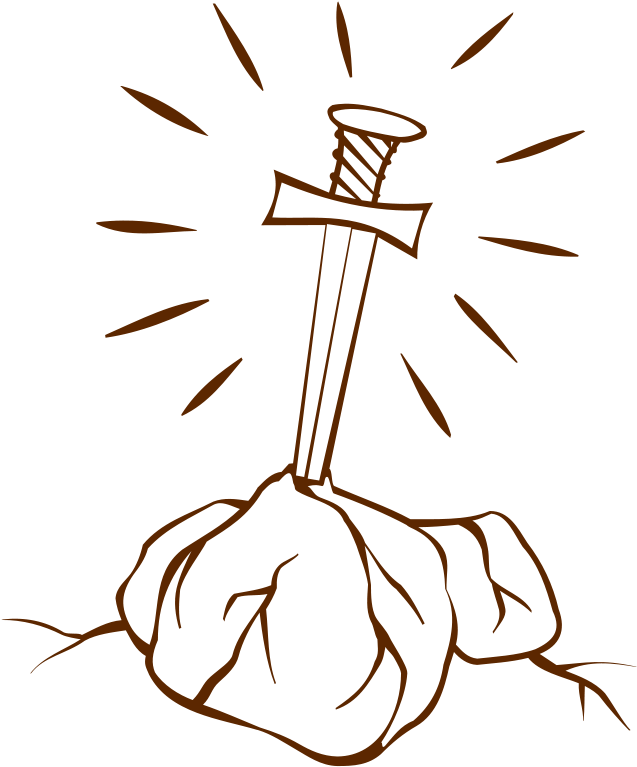 Sword In The Stone Clip Art Download - Sword In The Stone Coloring (958x958)