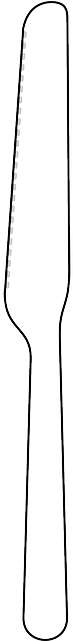 Dagger Dinner Knife Black Outlline Clipart - Wire (320x640)
