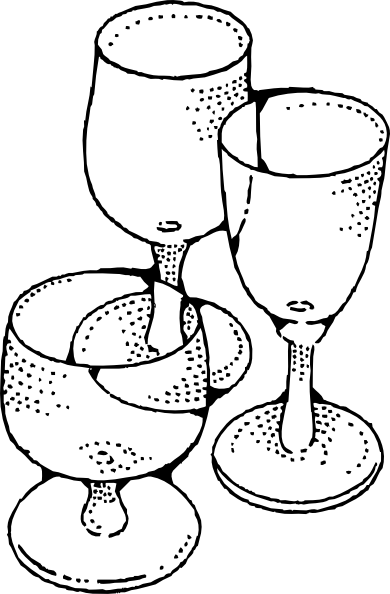 Wine Glasses Clip Art Free Vector 4vector - Wine Glass Clip Art (390x594)