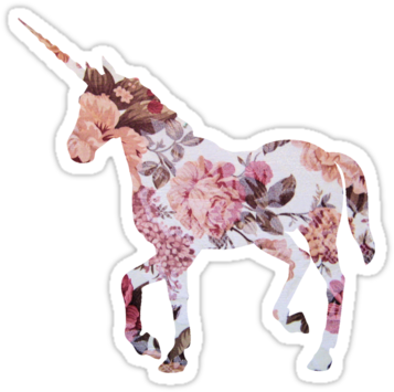 Collage Stickers Tumblr - Cute Unicorn Tumblr Stickers (375x360)