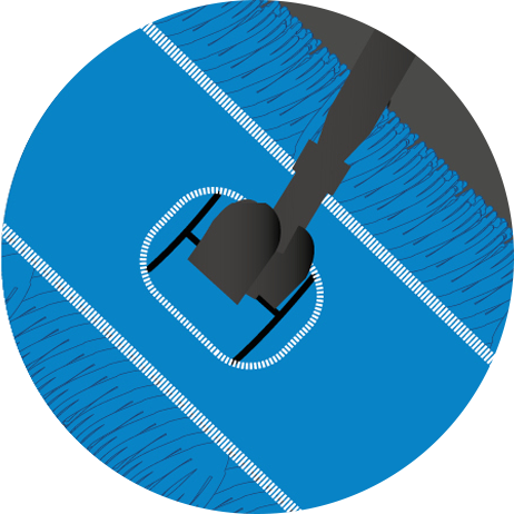 Absorbs More Dust And Dirt - Circle (462x462)