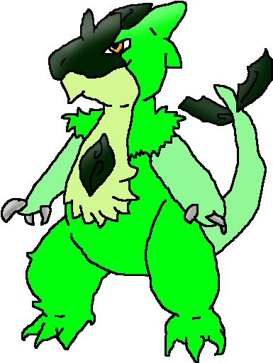 003 Lizard Rock Pokemon By Miniraia - Cartoon (550x550)