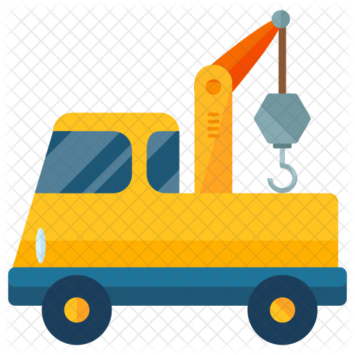 Tow Truck Icon - Xe Cần Cẩu Hoạt Hình (512x512)