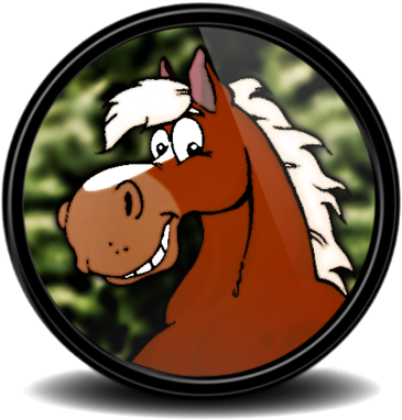 Happy Horse Face By Edook - Happy Horse Cartoon (400x400)