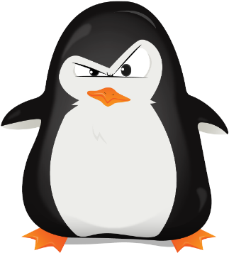 Google Penguin - Angry Penguin Clipart (500x375)