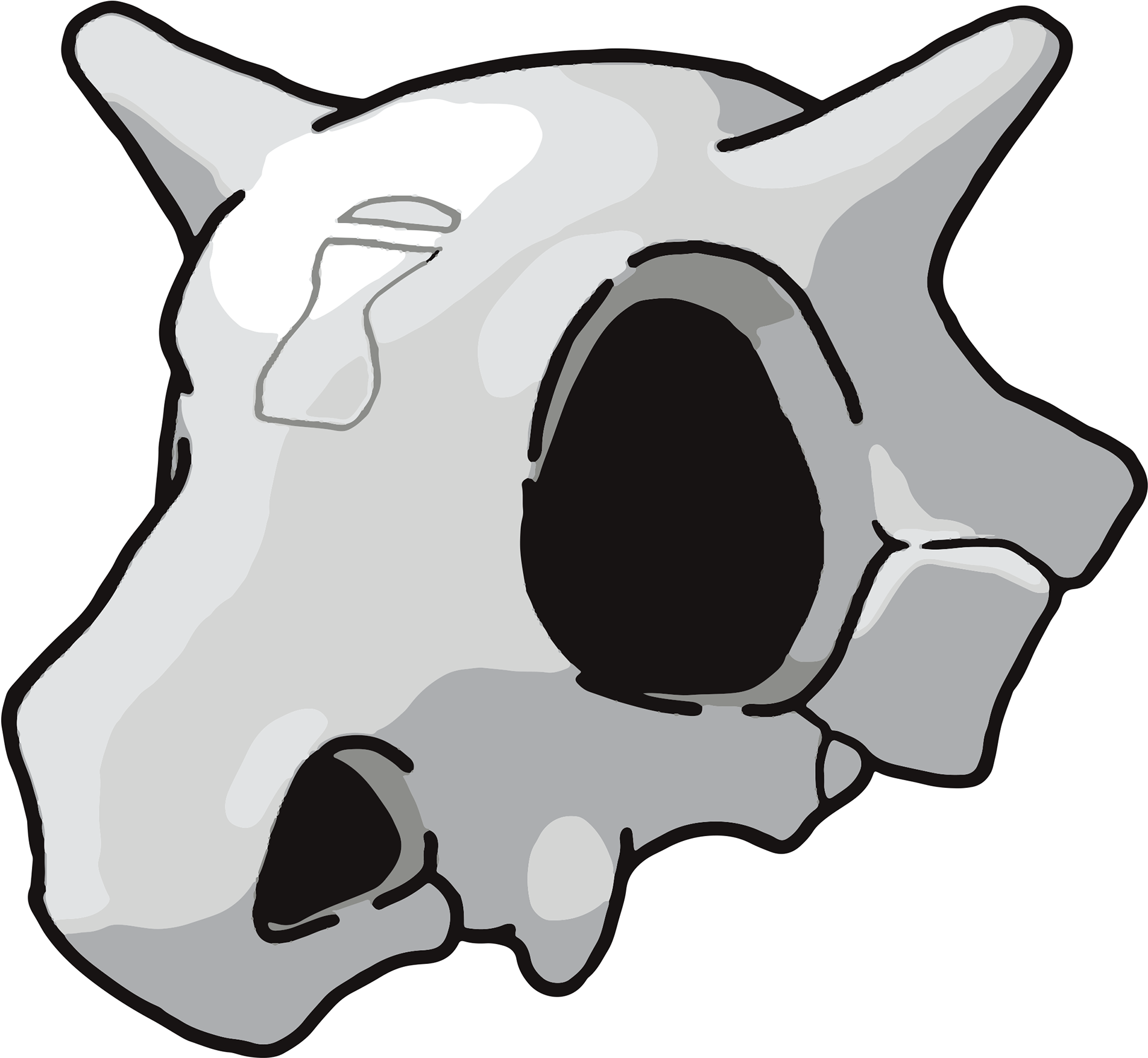 An 8 Colour Image Of A Cubone Skull With The Hidden - T-shirt (1920x2560)