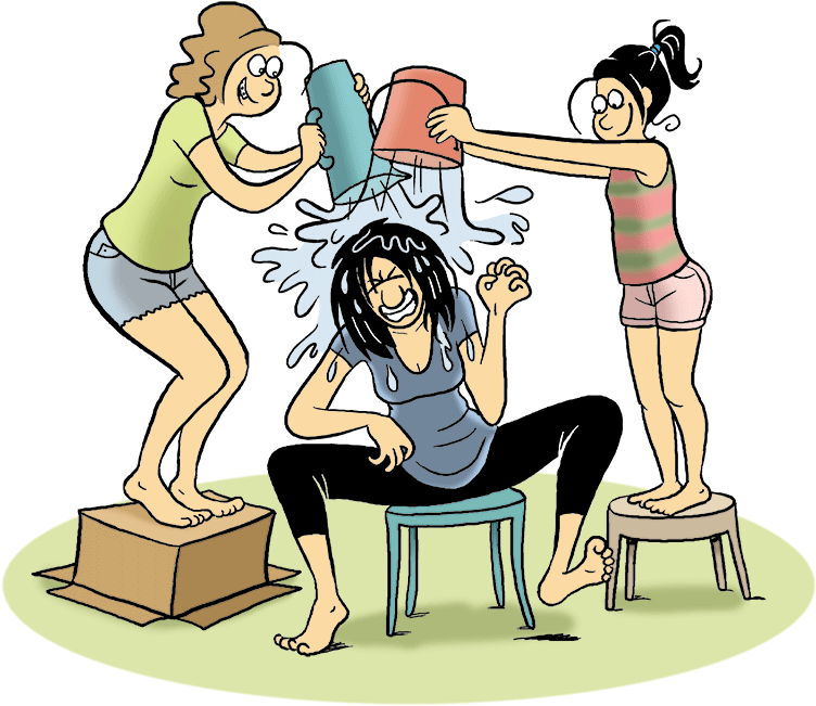 Icebucket - Ice Bucket Challenge Cartoon (800x738)