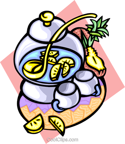Pineapple Punch Royalty Free Vector Clip Art Illustration - Pineapple Punch Royalty Free Vector Clip Art Illustration (417x480)