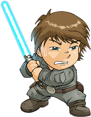 Star Wars Cartoon - Cartoon Star Wars Luke (500x500)