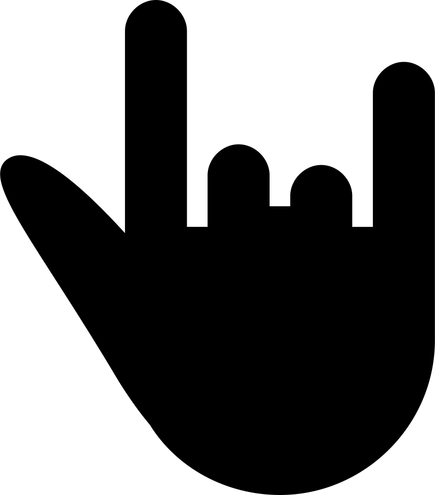 Rock N Roll Gesture Hand Silhouette Comments - Rock N Roll Hand Silhouette (860x980)