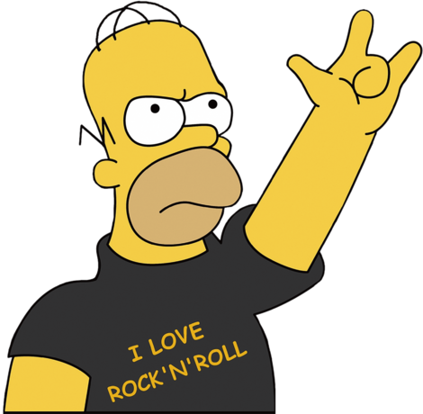 Homer, Rock, And The Simpsons Image - Rock And Roll Simpsons (470x460)