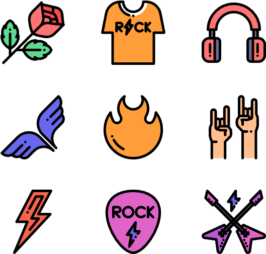 Rock & Roll 40 Icons - Rock And Roll Png (600x564)