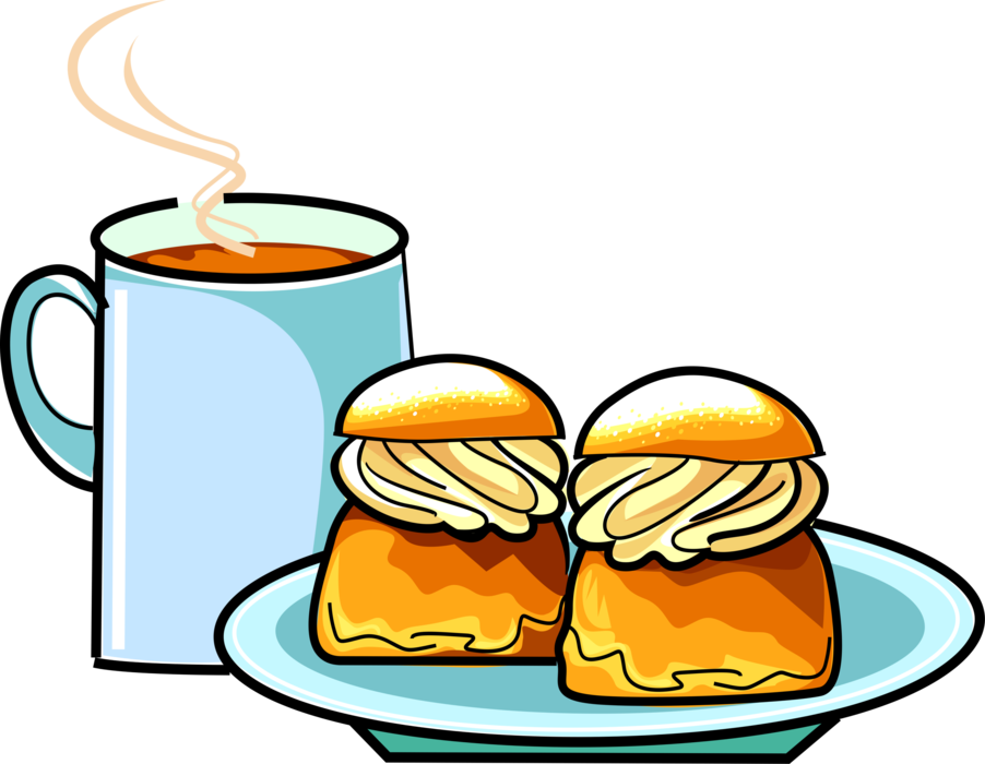 Vector Illustration Of Scandinavian Heritage Swedish - Coffee And Pastry Clipart (902x700)