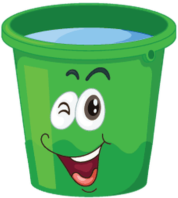 Buckets With Faces - Buckets Clipart (364x399)