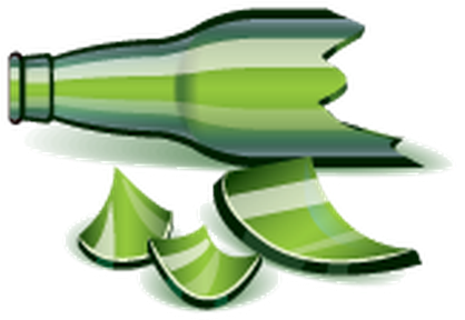 Garbage Icons Detailed Clipart The Arts Media Gallery - Broken Bottle Clipart (483x399)