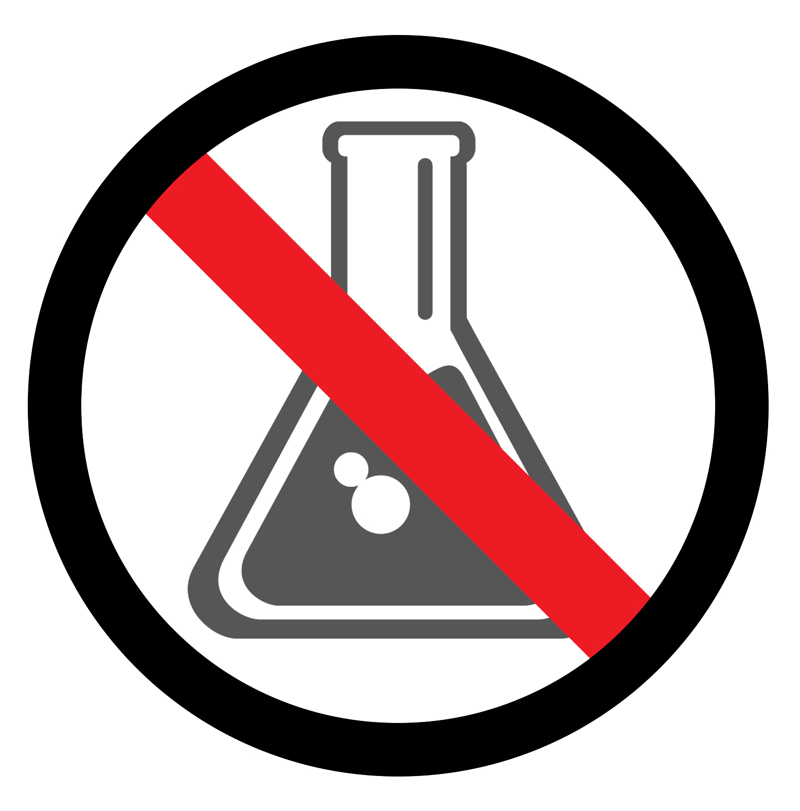 No Nasty Chemicals - Chemistry Beaker Cartoon (1556x1576)
