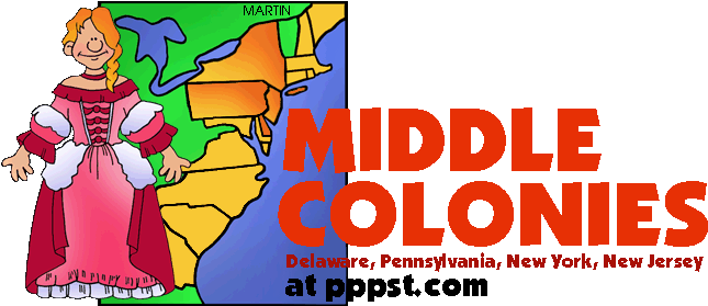 Royalty Free Clip Art Image - Middle Colonies (680x278)