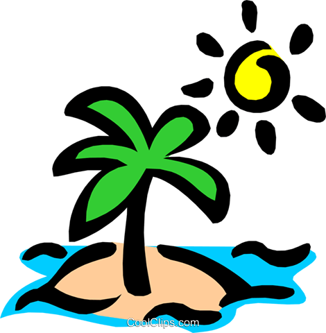 Einsame Insel Clipart - Cool Screens (470x480)