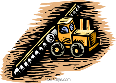 Farm Equipment, Fertilizing A Crop Royalty Free Vector - Farm Equipment Clip Art (480x342)