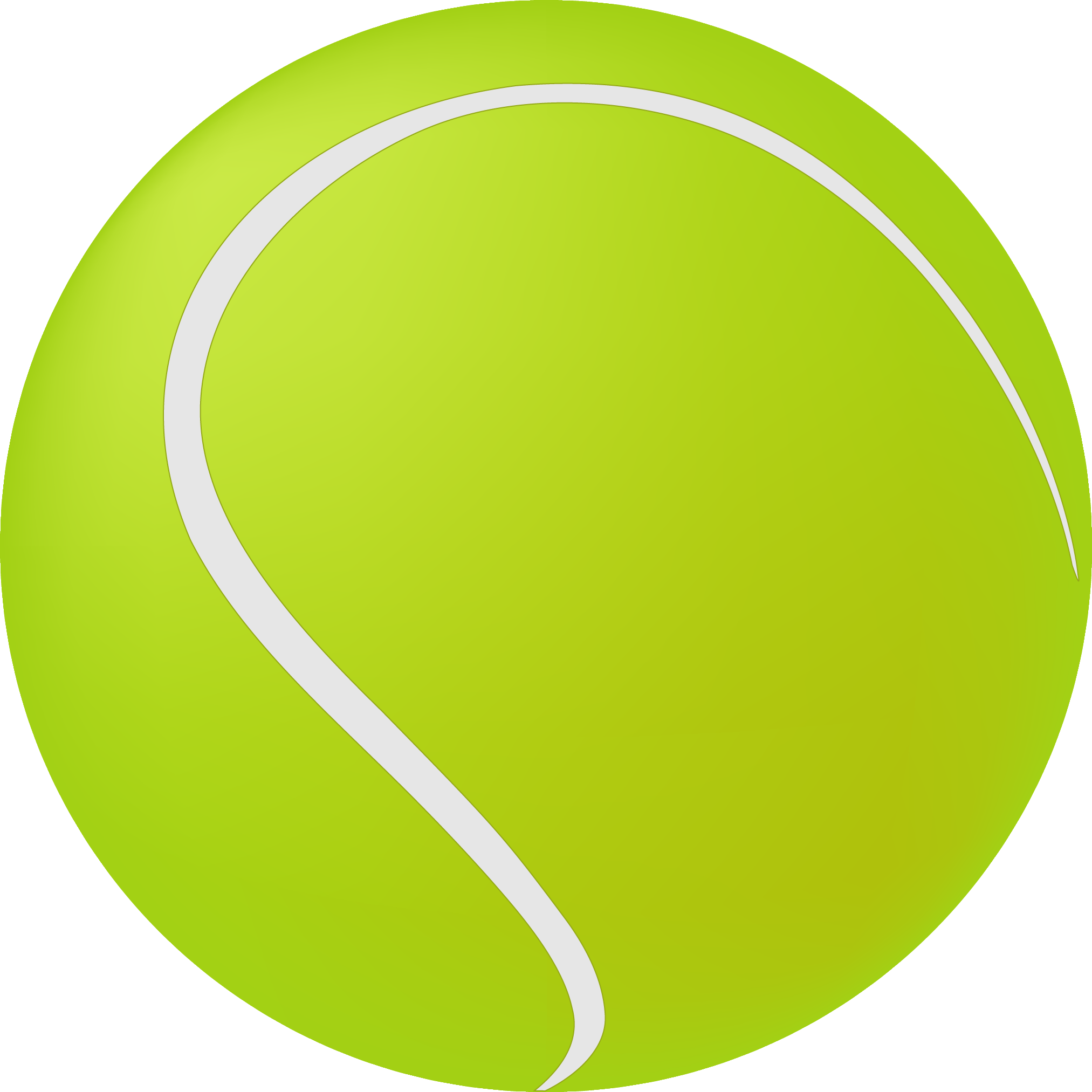Tennis Ball Green Circle - Circle (2025x2025)