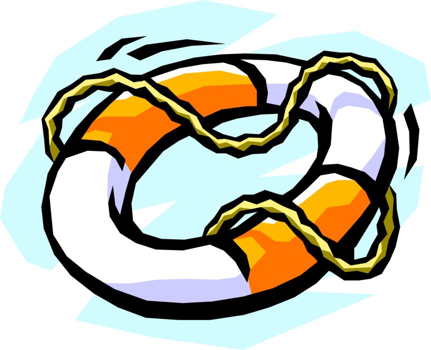 Vector Illustration Of Lifebuoy Ring Lifesaver Life - Vector Illustration Of Lifebuoy Ring Lifesaver Life (862x700)