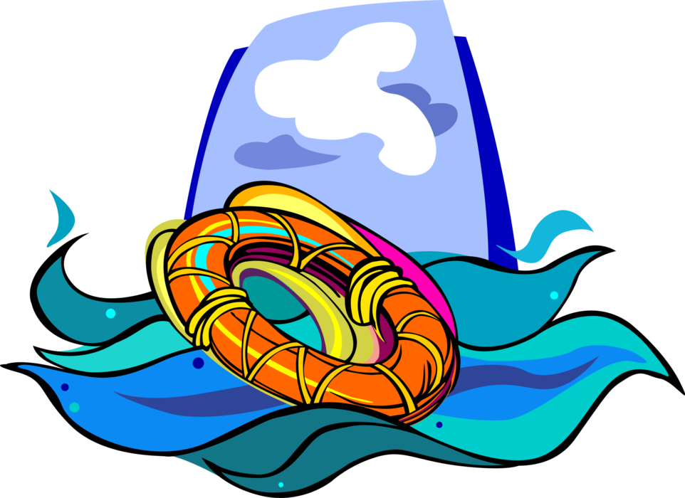Vector Illustration Of Lifebuoy Ring Lifesaver Life - Vector Illustration Of Lifebuoy Ring Lifesaver Life (962x700)