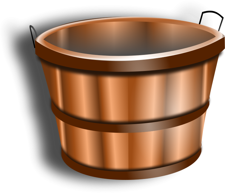Free Wooden Bucket - Transparent Mop Bucket Clipart (800x800)