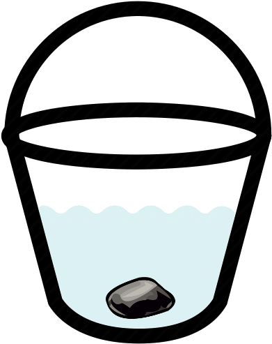 Bucket Water Rock - Shape Of Bucket Of Water (425x519)