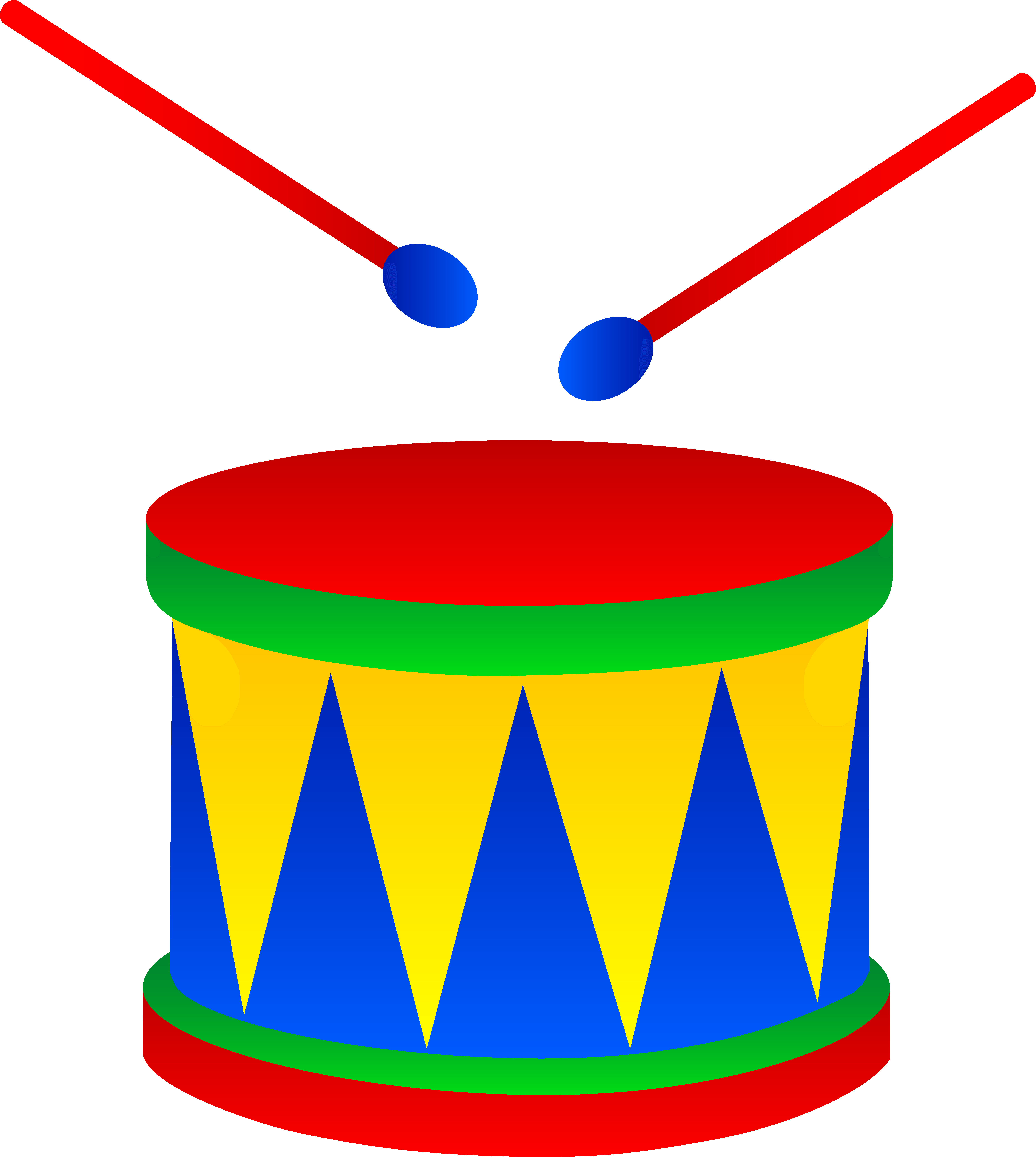 Toy Drum Clipart - Clip Art Of Drum (5955x6648)