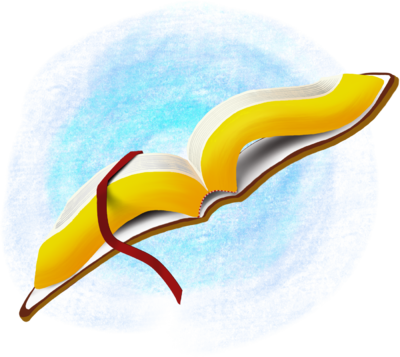 Open Bible On Blue Christartcom - Open Bible Clip Art (400x357)