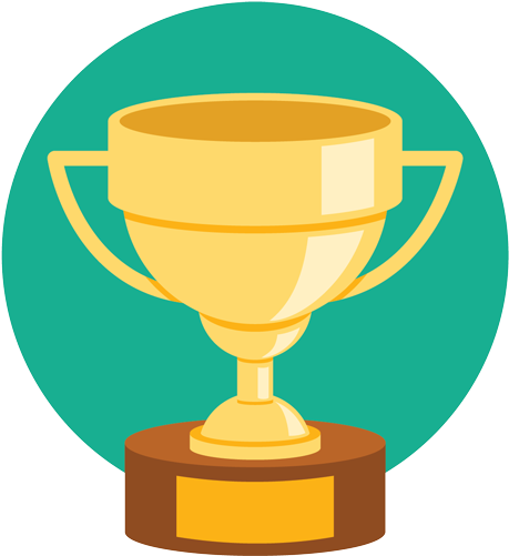 $50 Raised - Trophies Cartoons (500x500)