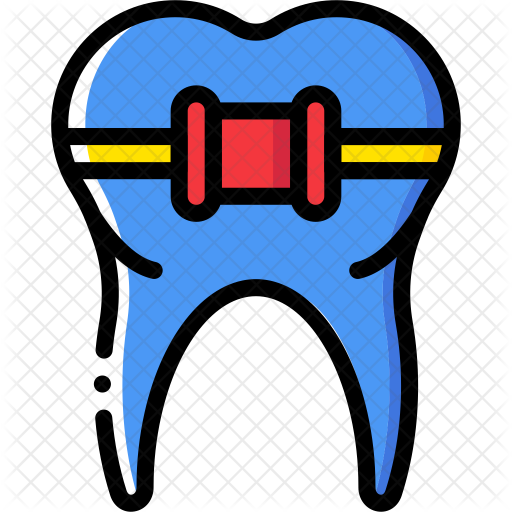 Tooth Braces Icon - Dentistry (512x512)