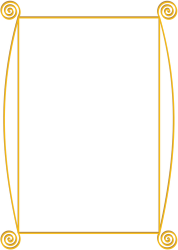 Emas Bingkai - Frame Gold Vector Png (357x500)