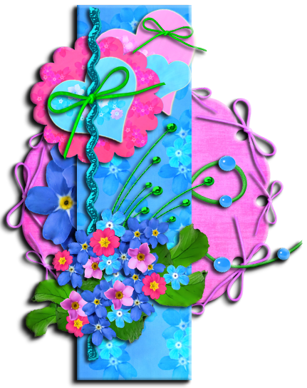 Borders * Cantoneiras * Cluster - Bouquet (431x544)