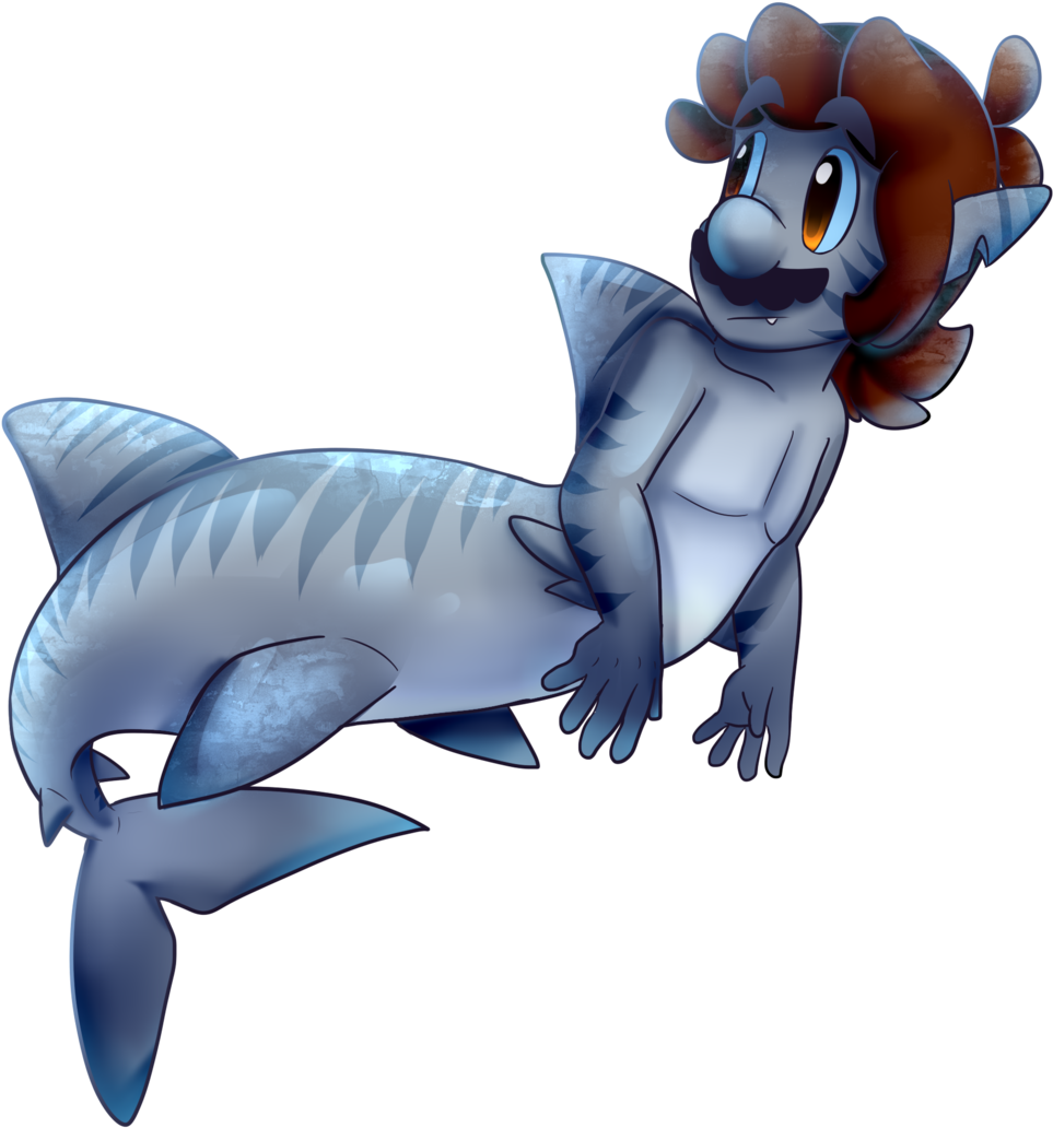 Shark Mario By Baconbloodfire Shark Mario By Baconbloodfire - Digital Art (1024x1122)