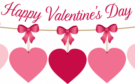 Happy Valentines Day Heart Banner - Happy Valentines Day 2018 (472x295)