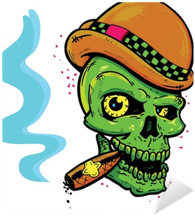 Punk Tattoo Style Skull With Wings Smoking A Cigar - Anti-phishing Working Group (400x400)