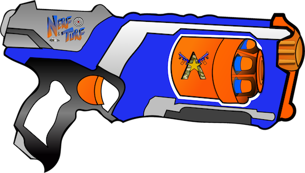 2x Fx Lights - Clipart Nerf Gun Png (600x341)