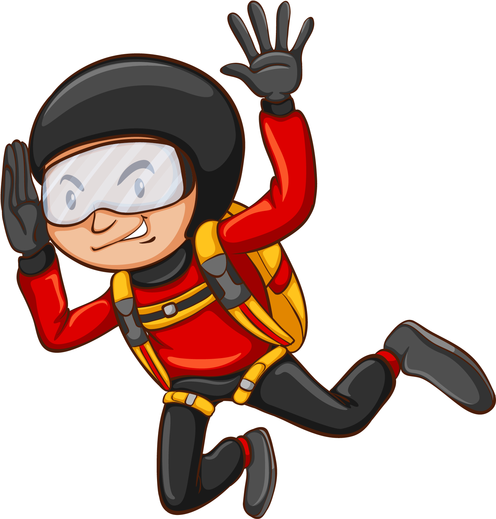 Airplane Parachuting Cartoon Illustration - Luke And Lilly Parachutes Wall Sticker( Pvc Vinyl, (1825x2417)