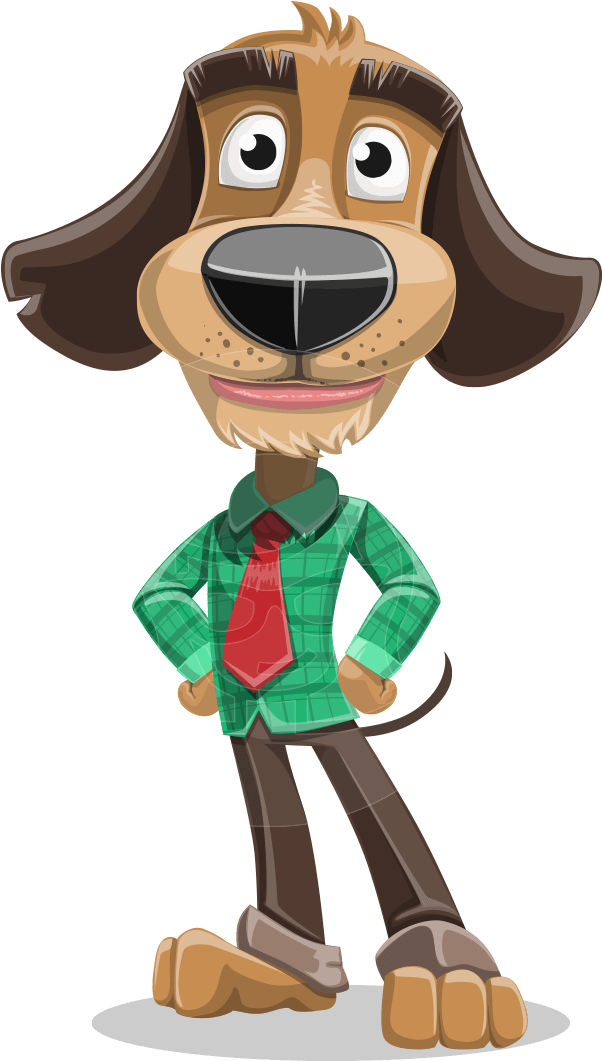 Donny The Competent Business Dog - Dog Mascot Cartoon Transparent (957x1060)