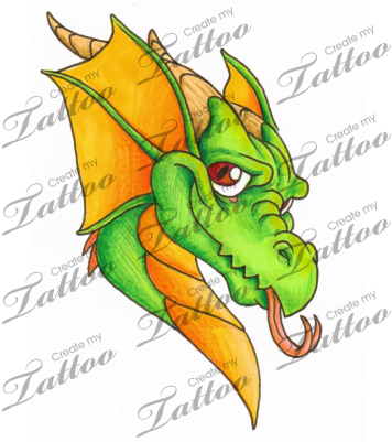 Marketplace Tattoo Friendly Dragon - Friendly Dragon Tattoos (400x400)