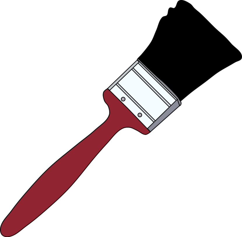 Paintbrush Image Clip Art - Paint Brush Clipart (830x813)