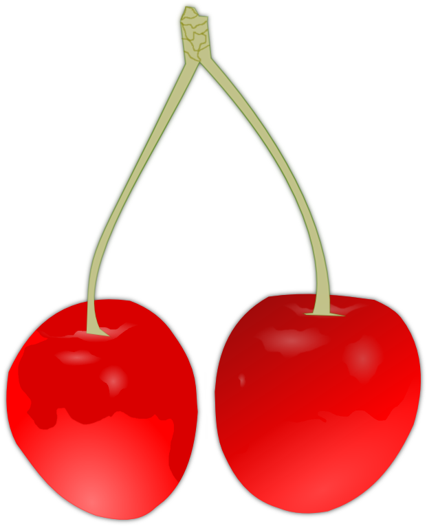 Cherry Clipart Buah - Custom Red Cherries Shower Curtain (800x800)