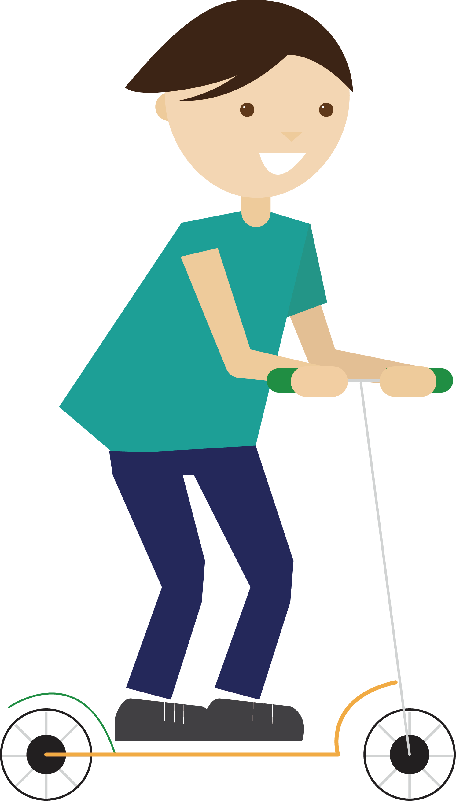 Cartoon Plane Skating Boy Vector 1492*2620 Transprent - Jugar Monopatin (1492x2620)
