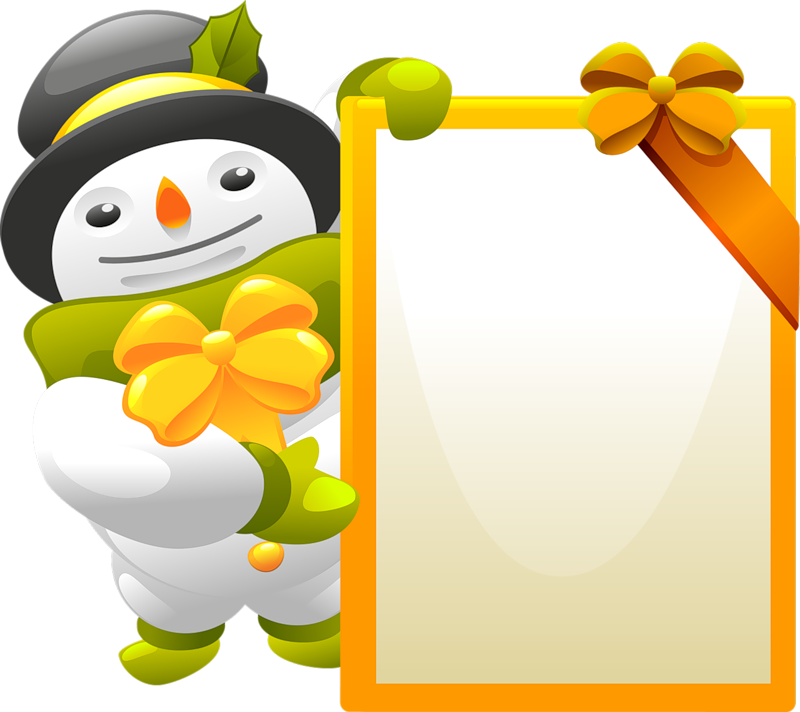 Winter Snowman - Page - Christmas Vector (800x712)
