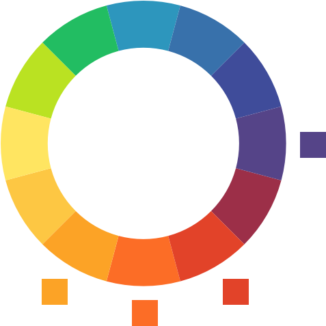 Color Wheel Generated From The Brand Colors - Color Wheel (700x610)